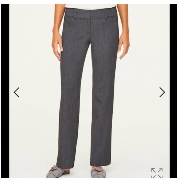 LOFT Pants - Ann Taylor LOFT Julie Fit Straight Leg Trouser Pants Gray Size 10 NWT